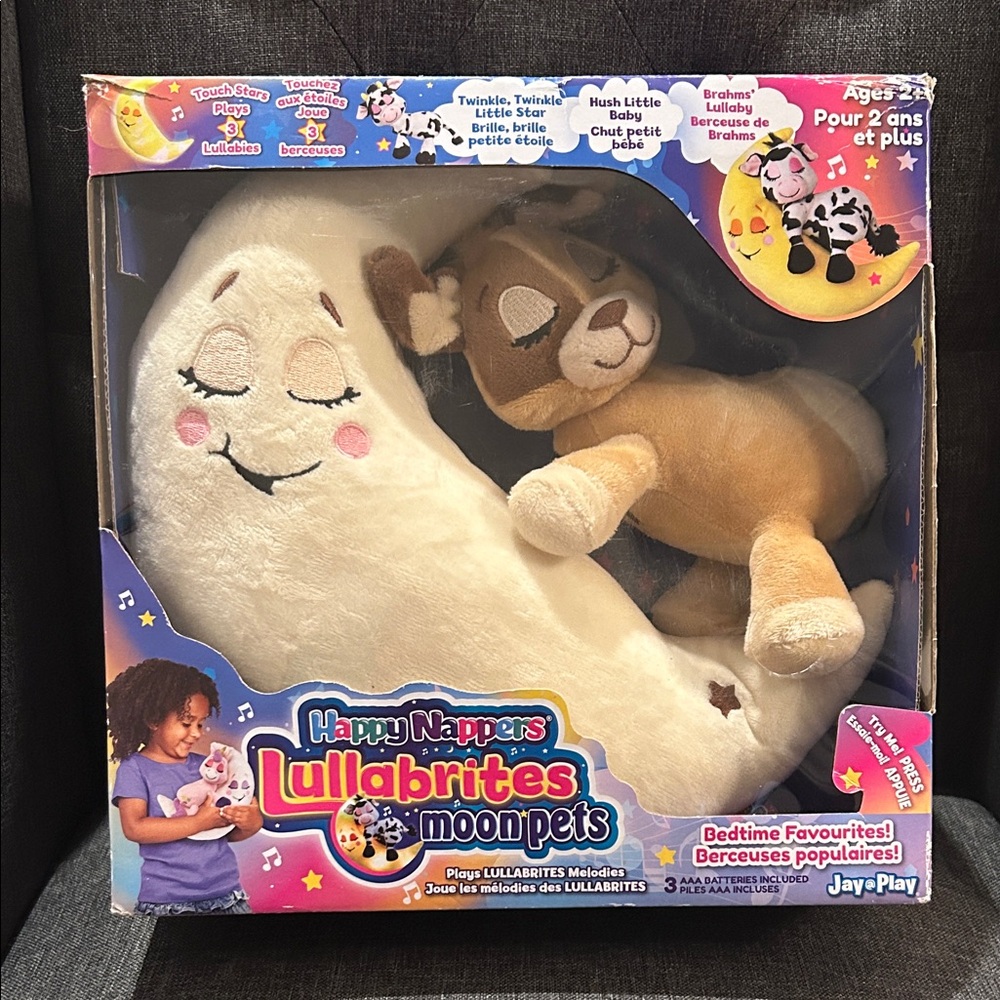 NEW 🆕 Happy Nappers Lullabrites Moon Pets - Lights up & Plays Lullabies Rythms